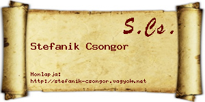 Stefanik Csongor névjegykártya